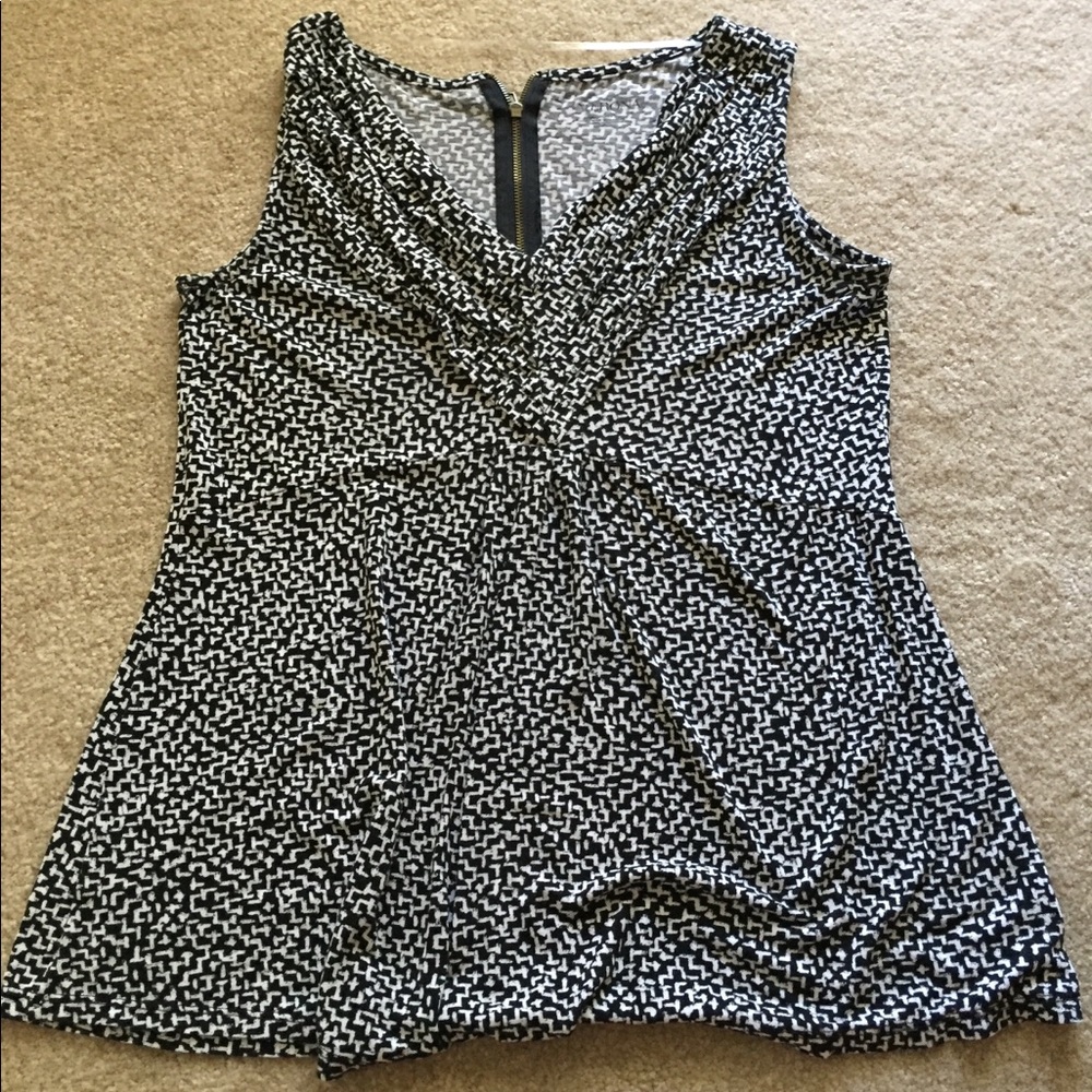 Merona Black and White Tank Sz S